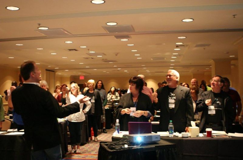 Working the room during a sales training session
